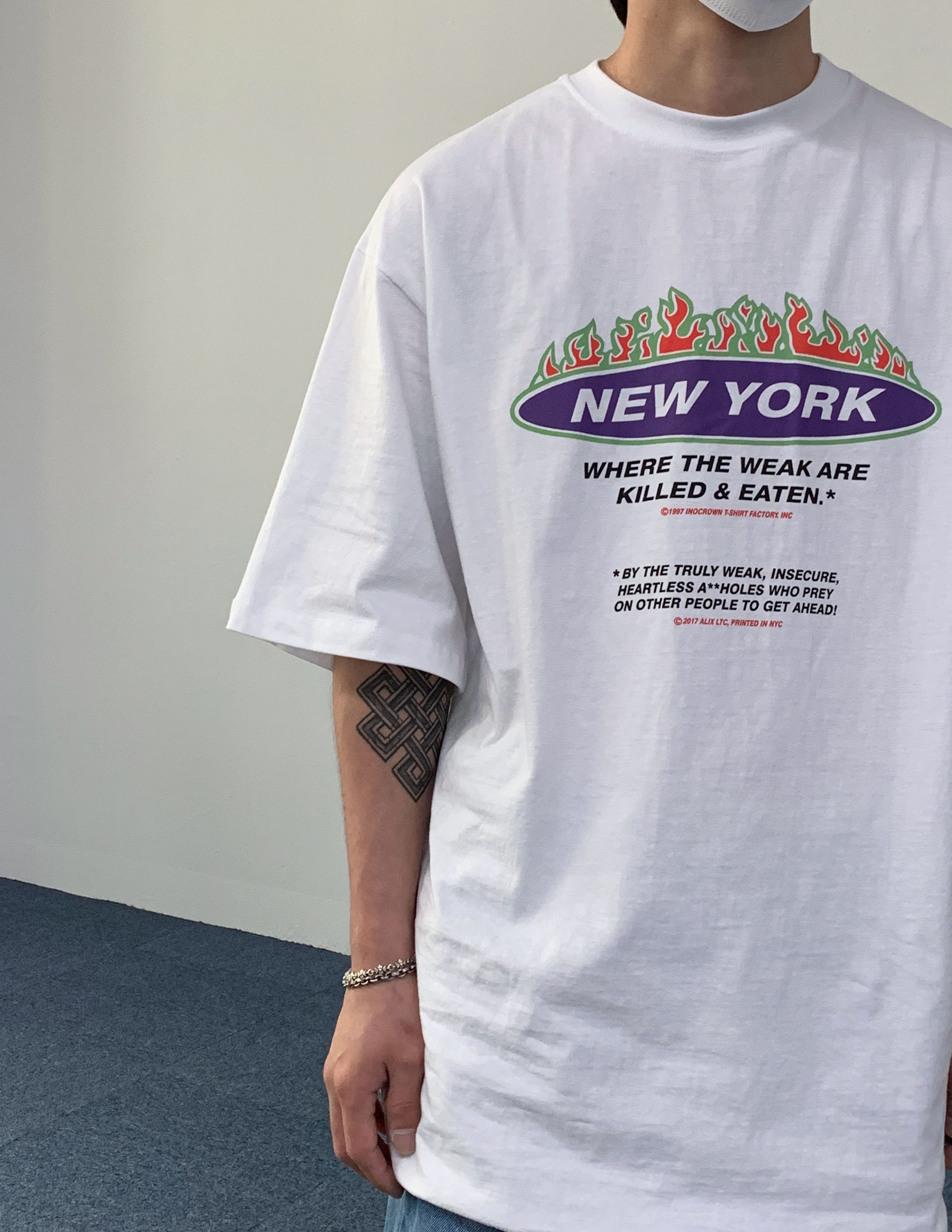 뉴욕 하프 박스 티셔츠 3 color